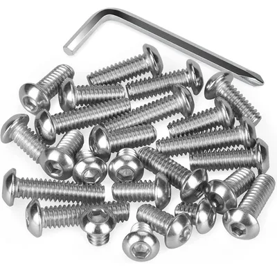 Produktbild von Kamerazubehör 1/4 Zoll Schrauben Adapter Innensechskant Silber 25 Stück Edelstahl verschiedene Längen