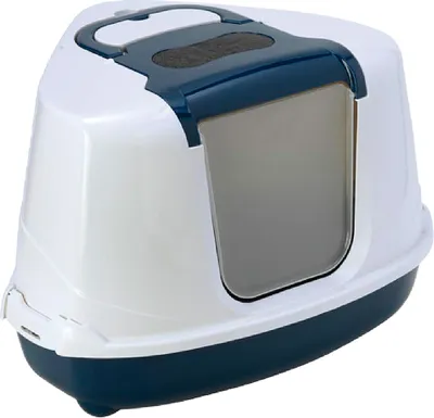 Produktbild von Moderna Flip Cat Corner Katzentoilette Weiß 56x45x39 cm Weiß 56x45x39 cm