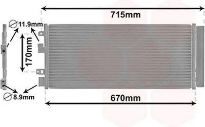 Produktbild von VAN WEZEL 37005690 Kondensator Klimaanlage Klimakondensator für OPEL Corsa E Schrägheck (X15) +Trockner