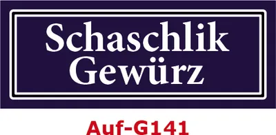 Produktbild von 2 Stück Gewürzaufkleber Schaschlik Gewürz 40x16mm Gewürzetiketten Sticker Lebensmittel (Auf-G141)
