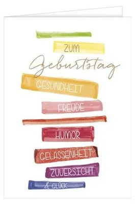 Produktbild von Jumbo-Geburtstagskarte, A4, bunt, mit Briefumschlag und Spruch