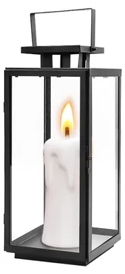 Obrázok produktu pre Čierna lampa – dekoratívny svietnik – 21 cm