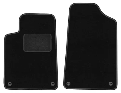 Image de Tapis avant en moquette pour Peugeot 607 1999-2010 (berline) – 2 pièces, noirs, sur mesure – Wielganizator LUX