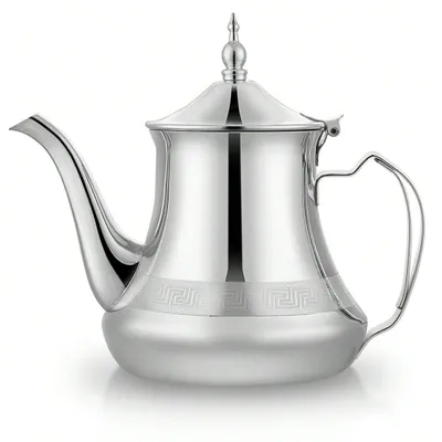 Immagine prodotto di Omgoods - Teiera marocchina da 1,4 litri in acciaio inossidabile con design tradizionale