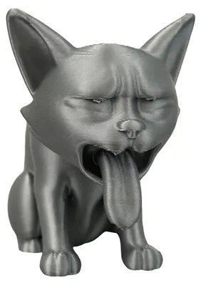 Produktbild von 3D-gedruckte Kotzkatzenfigur, Plastik-Kätzchenstatue, Tierskulptur, Dekoration für Zuhause, Büro oder Schreibtisch.