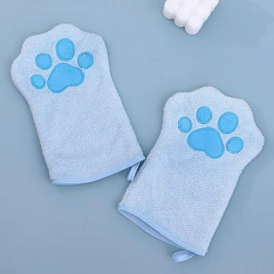 Produktbild von Trockenhandtücher für Haustiere mit Haken, ideal für Hundewaschen, bequem und absorbierend.