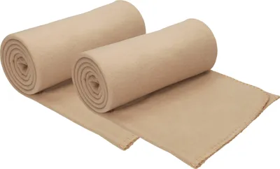 Produktbild von Betz Fleecedecke 2 Stück 130x170 cm 180g/m² – Wohndecke & Kuscheldecke – Flauschige Sofadecke als Tagesdecke – Leicht, wärmend & pflegeleicht - Sand