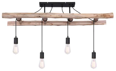 Produktbild von Hängeleuchte, Leiter natur, Kabel schwarz, L 115 cm