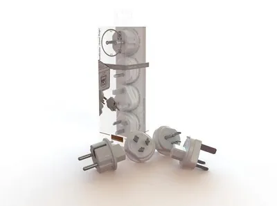 Produktbild von Allocacoc 3600/DFRWPL, 110-230 V, Weiß, Typ B, Typ E, Typ F, Typ G, Typ I, 212 g, 58 mm, 58 mm