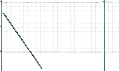 Obrázek produktu pro vidaXL Plot se sloupky zelený 1,2 x 25 m ocelový