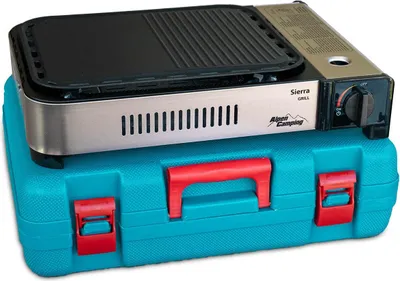 Obrázek produktu pro Plynový vařič s grilem ALPEN CAMPING SIERRA, nerez