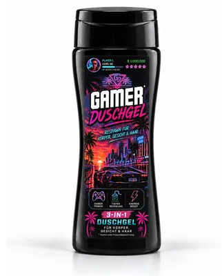 Produktbild von Gamer Duschgel – lustiges 3-in-1 Duschgel & Geschenk für Gamer & Nerd's