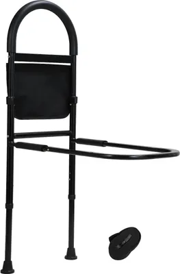 Produktbild von TolleTour Aufstehhilfe Bett Höhe Verstellbar Bettgitter für Ältere Sicherheit Bettgeländer mit Lagerung Tasche und Sensorlicht