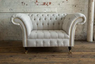 Produktbild von Chesterfield Design Sofa Sessel Couch Polster Luxus Textil Couchen 1 Sitzer #112