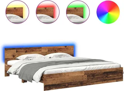 Obrázok produktu pre vidaXL Rám postele s čelom z regenerovaného dreva 180 x 200 cm materiál na báze dreva