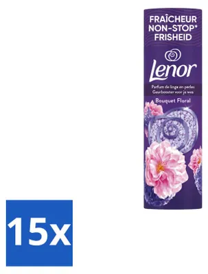 Productafbeelding van 15 x Lenor Wasverfrisser - Bloemige bloemenboeket - Voordeelverpakking - 15 stuks