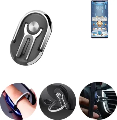 Produktbild von K-S-Trade 3in1 Smartphone-Ring Handy-Ring kompatibel mit Huawei nova 8 Pro King of Glory Edition Fingerhalterung  Handyring Tischständer