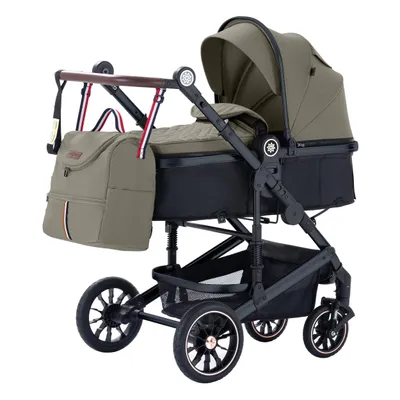 Produktbild von Daliya® NEOMOVE 3in1 Kinderwagen, mit i-Size Babyschale & Buggy, Alu-Rahmen Reisekinderwagen, Kombikinderwagen mit großen Einkaufskorb, komfortabel