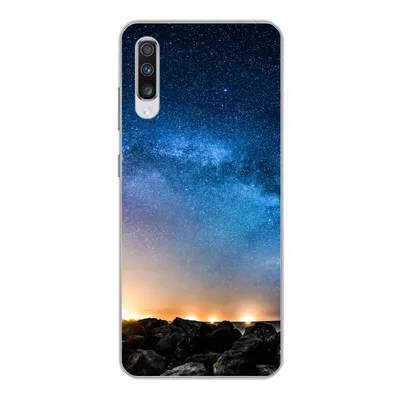 Produktbild von MuchoWow® Handyhülle Schutzhülle Hülle für Samsung Galaxy A70 Galaxie - Universum - Sonne - Jungen - Mädchen - Kinder Silikon Softcase Handy Hülle - Schutzhaube