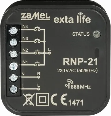 Immagine prodotto di Zamel | Trasmettitore RNP-21 - 4 Canali - Nero - Controllo Wireless Della Luce - Ampia Portata
