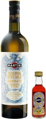 Produktbild von Martini Riserva Ambrato + Miniatura Martini Aperitif (Wermut) Italien 80.00 cl 18.0 %