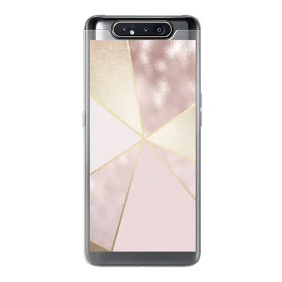 Produktbild von MuchoWow® Handyhülle Schutzhülle Hülle für Samsung Galaxy A80 Marmor - Rosa - Gold - Schick Silikon Softcase Handy Hülle - Schutzdeckel