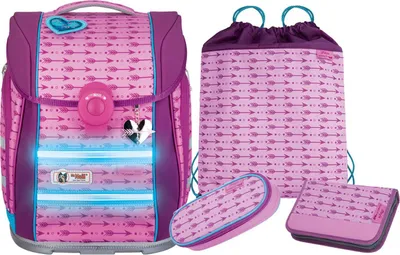 Image de McNeill sac d'école Ergo Primero Mc Light Set 4 pièces Mayla pourpre multicolore