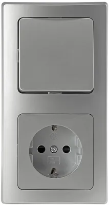 Image de ChiliTec DELPHI Starterset prise + interrupteur 230-240V~ argent