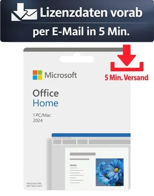 Produktbild von Microsoft Office 2024 Home MUI/EU (1 Device - perpetual) EU ESD 5 Min. Versand als Download per Mail