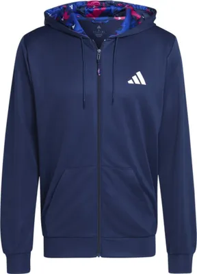 Produktbild von Adidas Train Essentials Seasonal Training Jacke Herren Kapuzenjacke Blau M/T