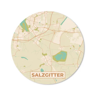 Produktbild von MuchoWow® Mauspad Mousepad Stadtplan - Salzgitter - Stadtplan - Vintage 40x40 cm - Mousepads - Maus Mat - Pad - Mausunterlage - Schreibtisch Accessoires
