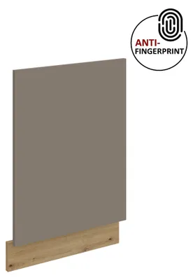 Produktbild von Frontblende für integrierten Geschirrspüler 45 cm ARIA Sandgrau ultra matt + Eiche Artisan matt, hochwertige Fronten mit Anti Fingerprint Beschichtung Küchenzeile Küchenblock