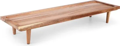 Produktbild von Servierbrett aus Holz auf Füßen 55x18 cm