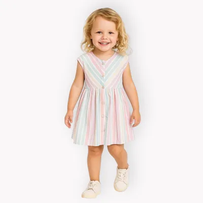 Produktbild von Minoti Kleid Baumwolle Multicolor Gr. 86 für Mädchen