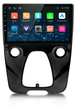 Immagine prodotto di Autoradio da 10 pollici per Toyota Aygo, Citroen C1 e Peugeot 108 (modelli dal 2014 al 2021), con CarPlay, Android Auto, navigazione, Bluetooth 5.1, Wi-Fi e Mirror Link