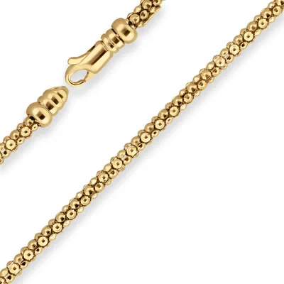 Produktbild von 3mm Armband Himbeerkette Goldarmband Armschmuck aus 375 Gold Gelbgold 21cm