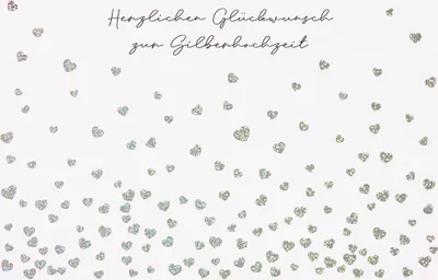 Produktbild von Silberhochzeit - 25. Hochzeitstag - Glückwunschkarte im Format 11,5