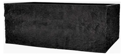 Produktbild von Pflanzgefäß The Rock Blumenkasten 20x64x20 cm Steinoptik Anthrazit