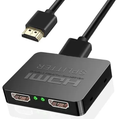 Obrázok produktu pre HDMI rozbočovač, elektronický rozdeľovač, 1 vstup, 2 výstupy, 4K, 3D