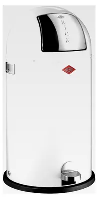 Produktbild von Kickboy Abfallsammler Metall Weiß 40 L
