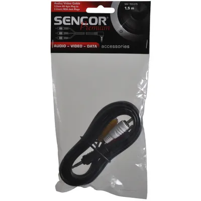 Obrázek produktu pro SENCOR SAV 150-015 Audio Premium kabel 3,5mm jack AV 4pin - 3 cinch/RCA jack, délka 1,5m.