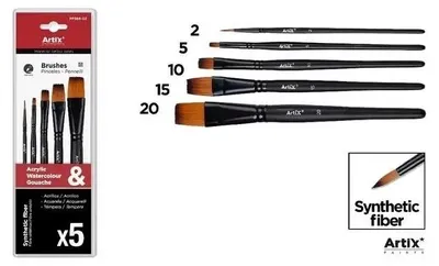 Obrázok produktu pre Syntetické štetce, 5 kusov - Artix