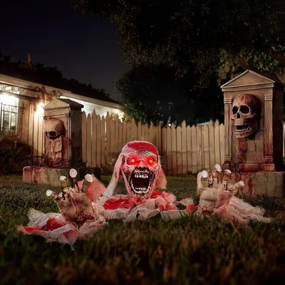 Productafbeelding van Halloween decoraties outdoor vertakte spookkop - Vertakte spookarmen Halloween tuindecoratie