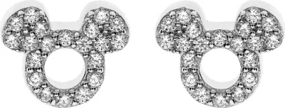Produktbild von Disney ES00011RZWL.CS Ohrstecker Ohrringe Damen Mädchen Mickey Maus Weiss Silber