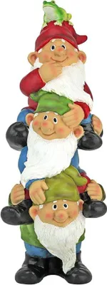 Produktbild von Dreiköpfige Gartenzwerge Figur Garten Dekoration