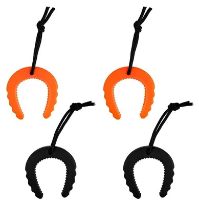 Produktbild von Türstopper-Keil für Ersthelfer von Polizei und Feuerwehr, 2 Schwarze und 2 Orange