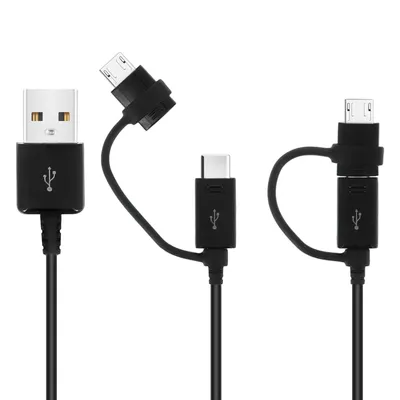 Immagine prodotto di Cavo originale Samsung da Micro-USB / USB-C a USB 2-in-1, 1,5 m - Nero