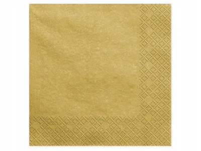 Zdjęcie produktu dla Serwetki trójwarstwowe, złoty met., 40x40cm (1 op. / 20 szt.)