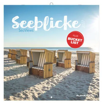 Produktbild von Alpha Edition Wandkalender Seeblicke 2027, 30x30 cm, 6-sprachig, mit Notizfeld