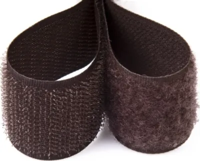 Obrázek produktu pro Suchý zip 20mm hnědý, metráž, komplet / 1 m